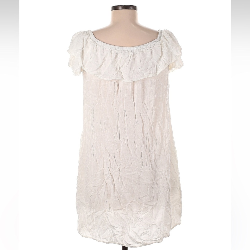 Velvet White Textured Dress